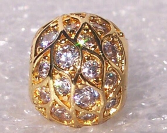 Wonderland, Sparkling Pattern, Pandora Shine, Bracelet Charm, Autumn Time, Natural World, Timeless, CZ'S, 18K Gold Plated, 925, Magical
