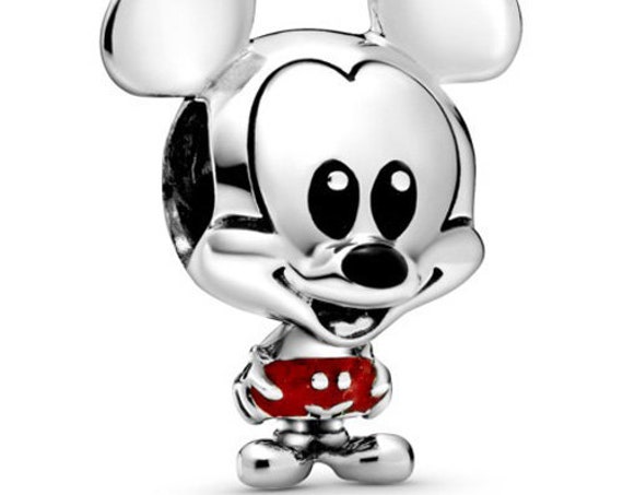 Mickey Mouse,Red Trousers Charm,Pandora Disney,Enlarged Ears,Smiling Face,Bracelet Bead,Red Enamel,Minnies Love,Iconic,Character,Friends