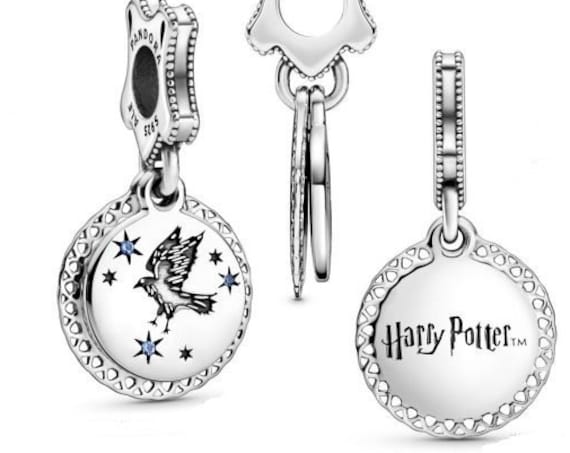 Ravenclaw, HARRY POTTER, Pandora, Intelligent, Wise, Wit, Wisdom, Bracelet Charm, 925, 2019, Hogwarts, School Crest, Blue Crystal