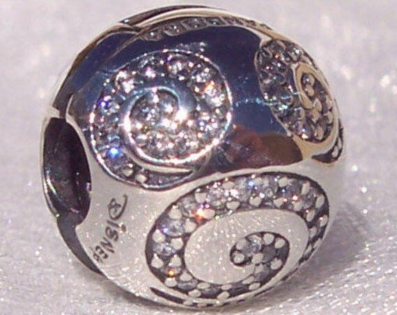 Mickey Mouse Swirl, Pandora Disney, Bracelet Charm, Silver, Clear CZ, CLIP, Dazzling Personality, Adventures, Elegant, Iconic Silhouette