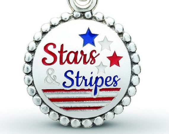 Stars And Stripes, Pandora, Bracelet Charm, USA, United States, America, Home Of The Brave, 925, Enamel, Patriotism, Dangle, Olympics