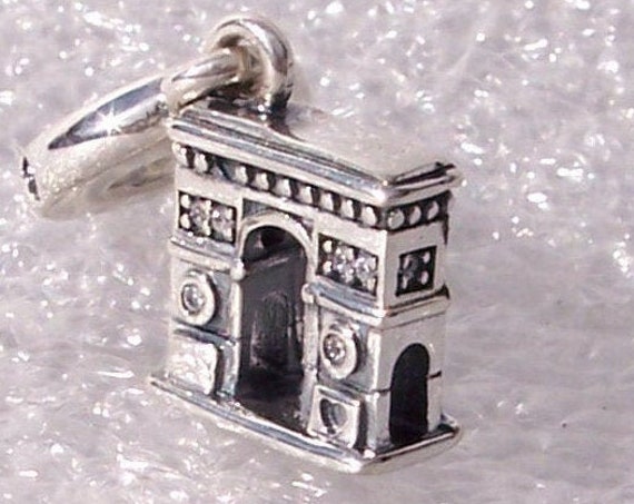 Arc De Triomphe, Pandora, Bracelet Charm, Famous Monument, Paris, Battle of Austerlitz, Dangle, Silver, CZ, Victory, 2019, Travel, Napoleon