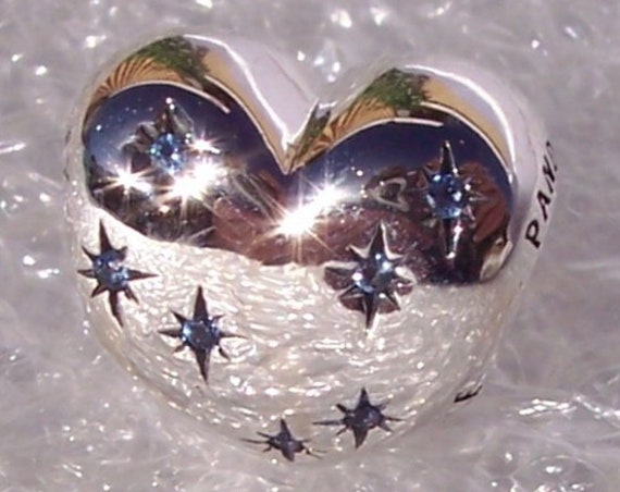 Cinderella's Dream, Pandora Disney, Bracelet Charm, 925, Blue CZ, Heart, Make A Wish, Dream Big, Star Embellished, Inspirational
