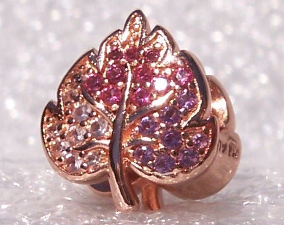 Sparkling Pave Leaf, Pandora Rose, Bracelet Charm, Autumn Time, Nature, Forest Leaves, Ombre Color, CZ'S, 2019