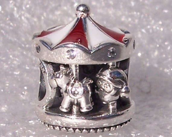 Christmas Carousel, Pandora, Bracelet Charm, 925, Enamel, Winter 2019, Holiday, Rocking Horse, Bruno, Penguin, LOVE, Peace, Believe, Friends