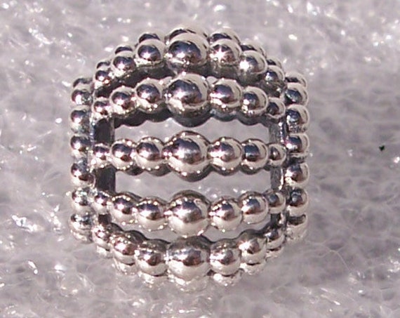 Beaded Openwork, Pandora, Bracelet Charm, 925, 3 Dimensional, Sophisticated, Elegant, Texture, Bold Look, Statement, Varying Sizes