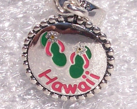 Hawaii Slippers, Flip Flop, Pandora, Dangle, EXCLUSIVE, Bracelet Charm, Icon, Enamel, Silver, Slippah, Tradition, Culture, Island Pride