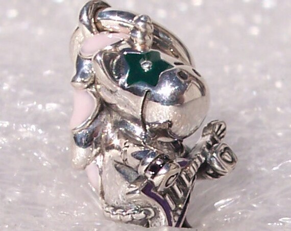 Bruno The Unicorn, Punk Band, Pandora, Bracelet Charm, Lead Guitarist, Rock Star, Star Tattoo, Music Lover,Jam session,925,PINK,Band,Earring