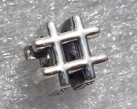 Hashtag Symbol, #Pandora, #Bracelet Charm, #Emphasis, #, #Punctuating, #Master The Art, Silver,