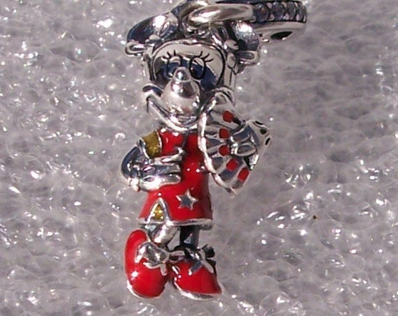 Minnie Mouse Charm, Chinese New Year, Pandora Disney, Shimmering, RED Enamel, Qipao, Extra Good Luck, Icon, Fortune Coin, Mickey Mouse, 925