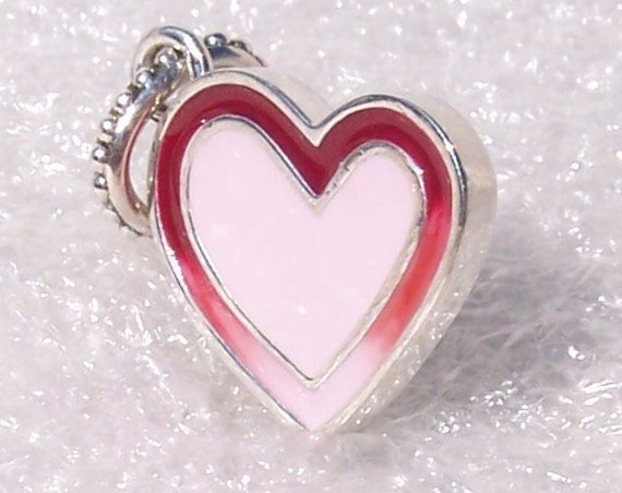 Pandora, Asymmetric, Heart of Love, Bracelet Charm, Mixed Enamel, Dangle, Ombré Effect, Timeless Elegance, Sterling Silver
