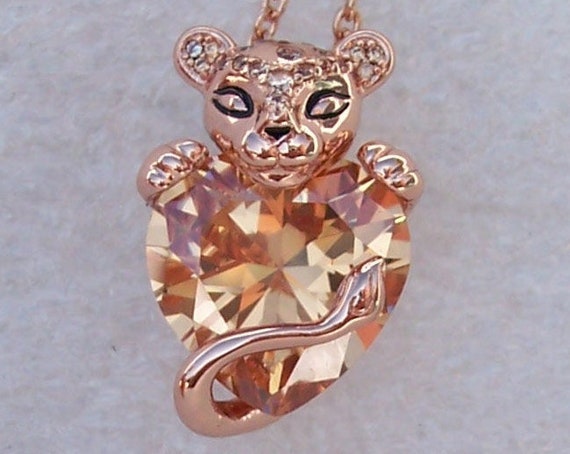 Lion, Sparkling, Princess, Heart, Pandora ROSE, Lioness, Pendant, Shaped, Honey CZ, Swishing Tail,Ferocious, Statement, Fashionable,, Fierce