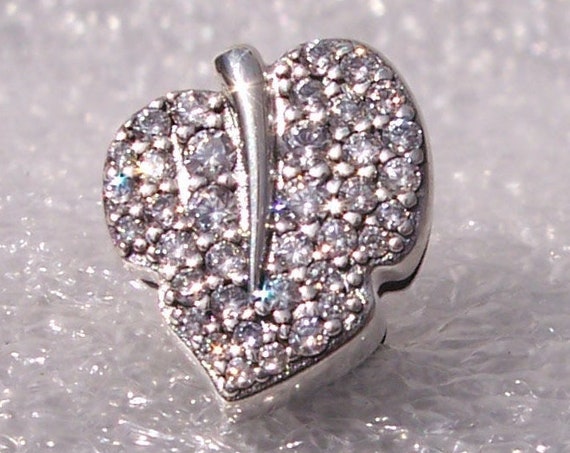 Sparkling Leaf Clip, Pandora Reflexions, Bracelet Charm, 925, Pave, Clear CZ, Autumn, Nature, Reversible, Texture, Tree, Forest,Glam,Jewelry