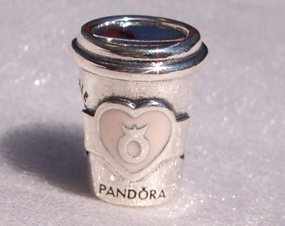 Drink To Go, Pandora, Bracelet Charm, Pink Enamel, Silver, Energy, Time with Friends, Takeaway Coffee, LOGO, Everyday Rituals, Indulgences