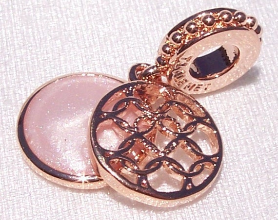 Pattern Of Love, Pandora Rose, Bracelet Charm, Dangle, Blushing, Pink Enamel, Love Makes A Family, Heart Pattern, Allure, Spring, Intricate
