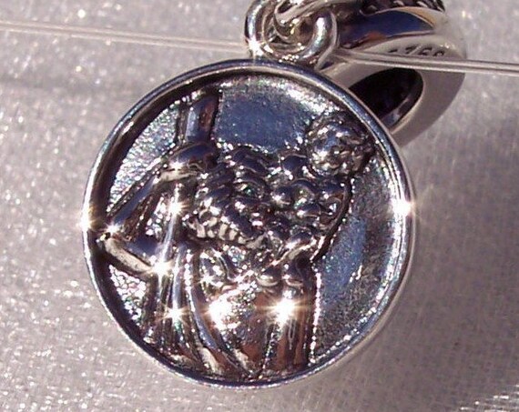 Saint Christopher, Pandora Charm, Guardian Of Travel, Bracelet Bead, RETIRED, 925, Protection, In Journey, Good Luck, Gift Idea, Dangle, CZ