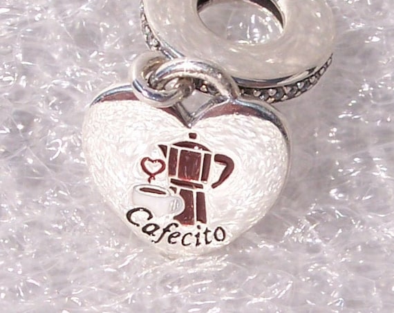 CAFECITO, Pandora, Bracelet Charm, 925, Virgin Island, In Store Exclusive, Black Coffee, Espresso, Vacation, Dangle, Friends, Travel, CZ