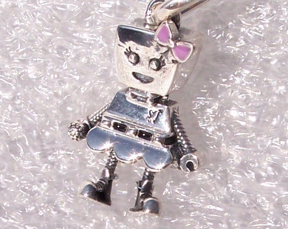 Bella Bot, PUNK BAND, Pandora, Bracelet Charm, RETIRED, Microphone, Front Woman, Dancing Queen, Legs, Adorable, 925, Karaoke Queen, Friend