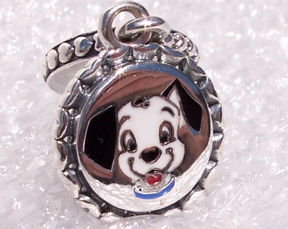 Dog MOM, Pandora Disney, Parks Exclusive, Bracelet Charm, 101 Dalmatians, Sterling, Enamel, Walt Disney Productions, Evil, Minions
