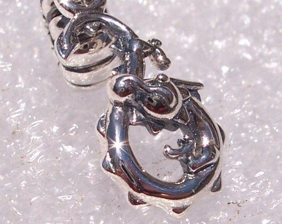 Chinese Zodiac, Dragon, Pandora, Bracelet Charm, Retired, Sterling Silver, Dangle, Gothic, Divine Power, Strength, Ultimate Symbol, Energy
