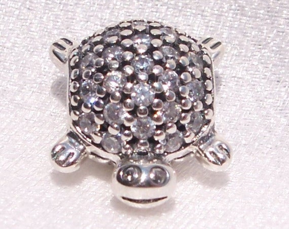 Sea Turtle, Pandora, Bracelet Charm, Sparkling, Tropical, Sterling Silver, Ocean Turtle, Clear CZ, Represent Stability, Patience Protection