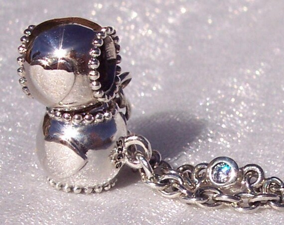 Embossed Hearts, Safety Chain, Pandora, Bracelet Charm, UK Exclusive, Sterling Silver, Clear CZ, Safe Keeping, Dazzle, Beaded Edges, LOVE