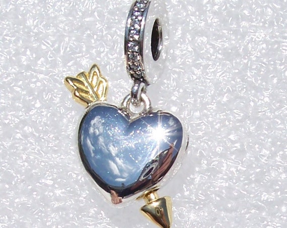 Arrow Of Love, LIMITED EDITION, Pandora, Bracelet Charm, Engraved, Anything Is Possible, Heart, Dangle, Shine Arrow, Locket