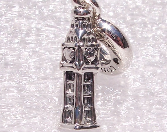 Big Ben, Pandora, Bracelet Charm, RETIRED, British, Tower, Iconic, Chiming Clock, History, 925, Travel Memories, Dangle, Landmark, London