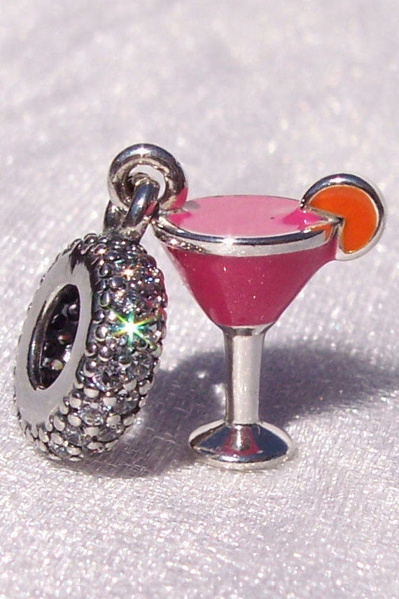 FRUITY COCKTAIL, Pandora, Bracelet Charm, Night Out, Cocktail Time, Girls Night Out, Vacation, Sterling Silver, Enamel, Dangle, CZ, Dazzling
