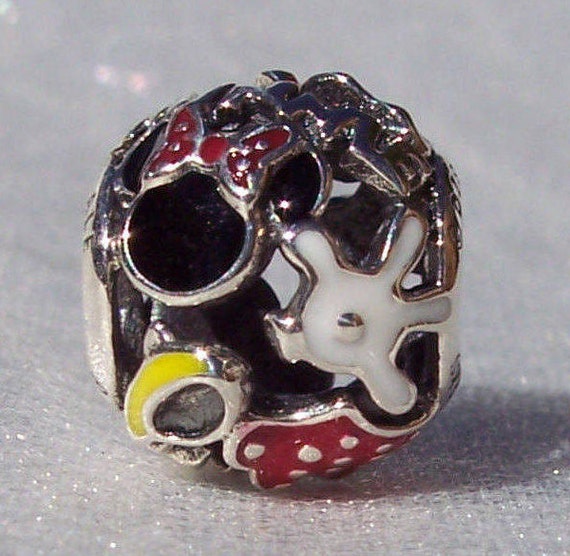 Minnie Mouse, Minnie Mania, Pandora Disney, Bracelet Charm, Body Parts, Exclusive, Resort, 925, Enamel, Slider, Iconic, Red Bow, Polka Dots