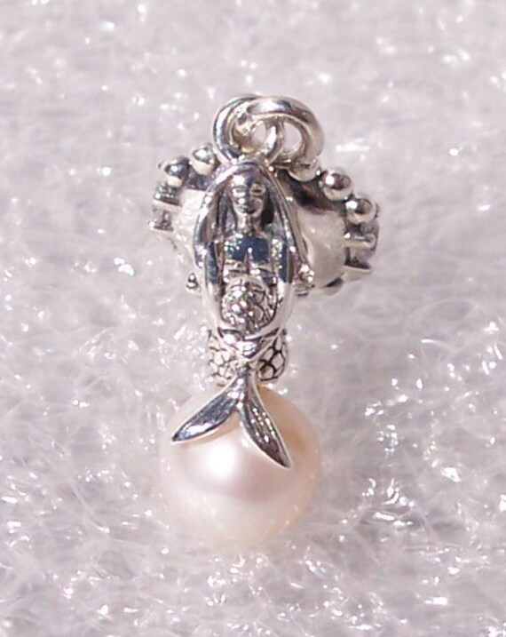 Luminous Ariel, Pandora Disney, Little Mermaid, Bracelet Charm, Fresh Water Pearl, Affection, Curiosity, Delicate Pose, Autumn 2019, 925
