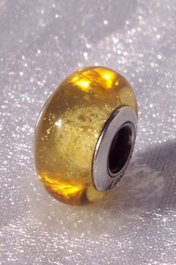 Belles Signature, Pandora, Disney, Bracelet Charm, Sterling, Glow, Iridescent, Murano Bead,