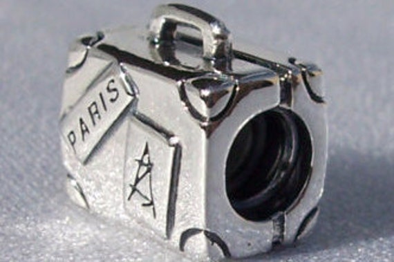 Suitcase, Pandora, Bracelet Charm, 925, Travel, RETIRED, Memory, Vacation, Paris, Memories