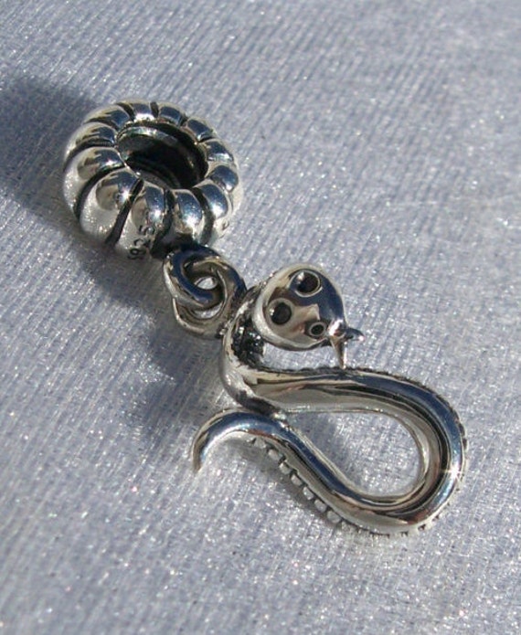 Sly, Pandora, Bracelet Charm, RETIRED, 925, Snake, Cleaver, Animals, Pets, Serpent, Reptile, Figurals, Dangle, Snake In The Grass