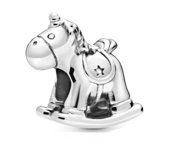 Bruno, Unicorn Rocking Horse, Pandora, Bracelet Charm, 925, Studded Saddle, Tail, Mane, Winter, 2019, Animal, Holiday