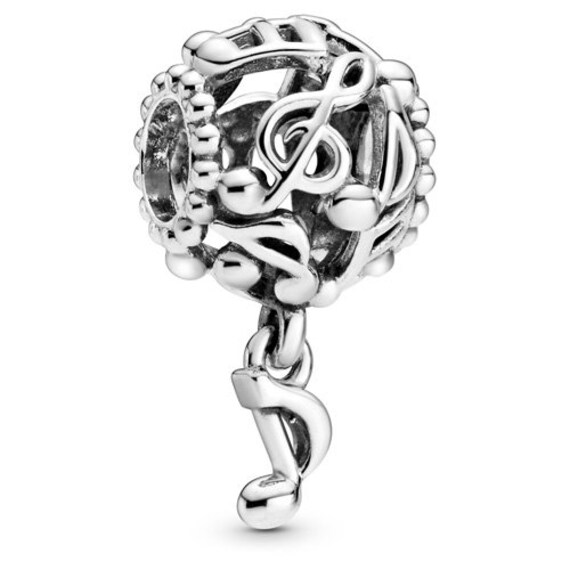 Music Note Charm, Pandora Openwork, Bracelet Bead, 925, Music Lover, Teacher, Passion, Jamming, Musician, You Got Rhythm, Soundtrack, Tones