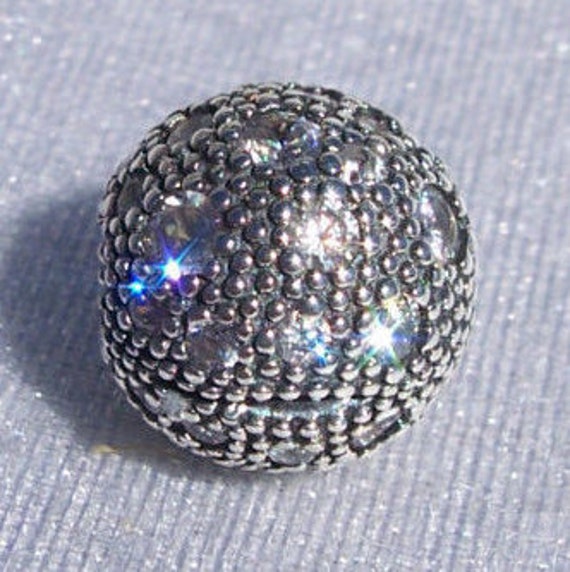 Clear Cosmic Stars, Pandora, Bracelet Clip Charm, 925, Clear CZ, Texture,