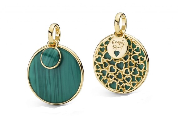 Pandora Collection,Beautifully,Different,Rose Gold,UK Exclusive,Green Murano,Pendant,Necklace,Bracelet Charm,Double Circle,Elegant,Hearts