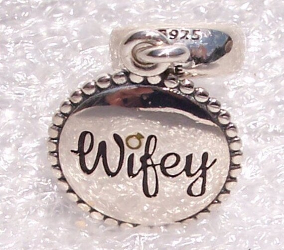 WIFEY, Pandora, Bracelet Charm, Sterling Silver, Enamel, Dangle, New Bride, Wear With Pride, Affectionate Title, Gift, Fun, Affectionate