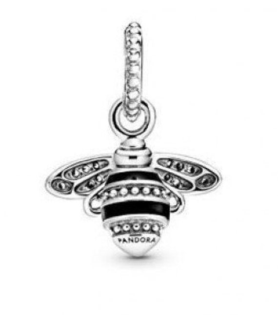 Sparkling, Queen Bee Charm, Pandora, Bracelet Bead, Clear CZ, Symbolic Power, Enamel, Closeness, Hard Working, Sticking Together, Family