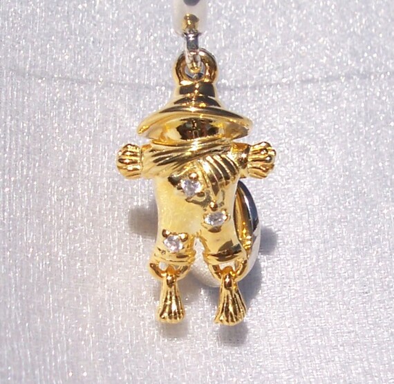 Pandora SHINE, Scarecrow Guardian, Bracelet Charm, Sterling, Adorable, 18K Gold Plated, 2018, Clear CZ,