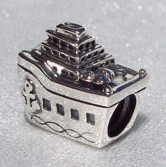 All Aboard, Pandora, Bracelet Charm, Sterling Silver, Cruise Ship, Travel, Memories, Vacation