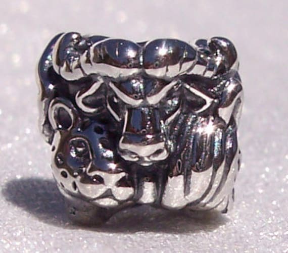 Safari, Pandora, Bracelet Charm, RETIRED, 925, Elephant, Leopard, Water Buffalo, Rhinoceros, East Africa, Travel Memories, Natural Habitat