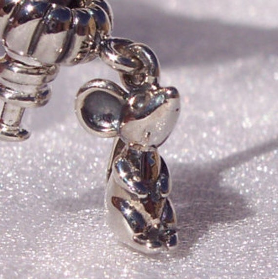 MOUSE, Pandora, Bracelet Charm, RETIRED, Dangle, Sterling Silver, Animal, Whiskers, Big Life Lessons