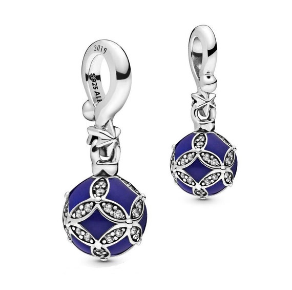 Blue Christmas, Ornament, Pandora, Bracelet Charm, Bright Ornament, 2019, Memento, Holiday, 925, Enamel, CZ, Limited Edition, Black Friday