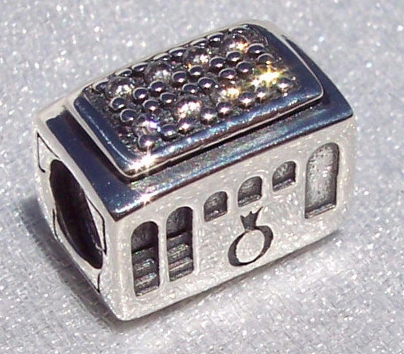 Cable Car Charm, Pandora, Bracelet Bead, RETIRED, San Francisco, Transportation, CZ, Sparkling, 925, Vacation Memories, Travel, Logo, Urban