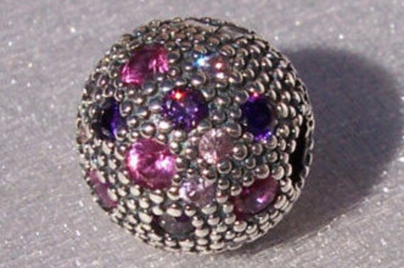 Cosmic Stars, Fancy Purple, Pandora, Bracelet Charm, RETIRED, CZ, 925, Pink, Purple, Clip Charm, Texture, Touch Of Color, Scattered,Universe
