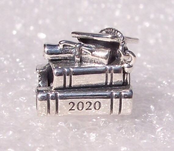 2020 Graduation,Book Charm,Pandora,Celebrate,Scholarly Achievement,Scroll,Tassel,925,College,High School,Congratulations, Personal Growth