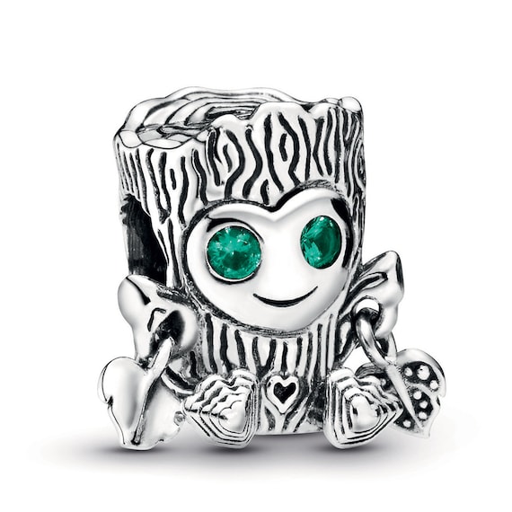 Sweet Tree Monster, Pandora, Bracelet Charm, Mischievous, Green CZ, Silver, Cute Smile, Magical Creature, Enchanted Forest, Autumn 2019