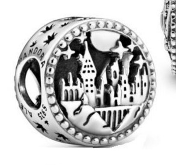 Hogwarts, School of Witchcraft, Wizardry, HARRY POTTER, Pandora, School Crest, Four Houses, Bracelet Charm, Cutout Stars, 925, 2019, Slider